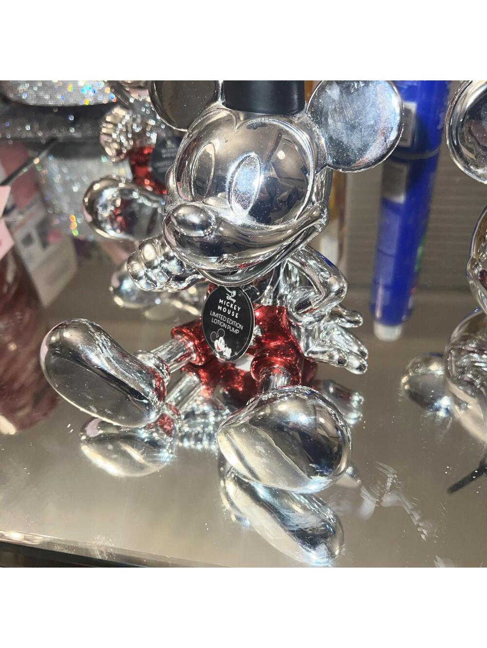 SILVER Metallic LIMITED Disney Mickey Mouse Soap Dispenser Lotion Pump New